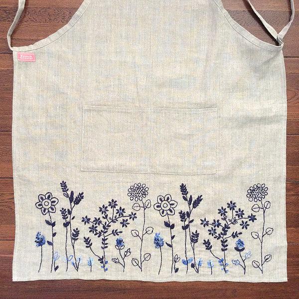 Hand Embroidered Linen hot Apron