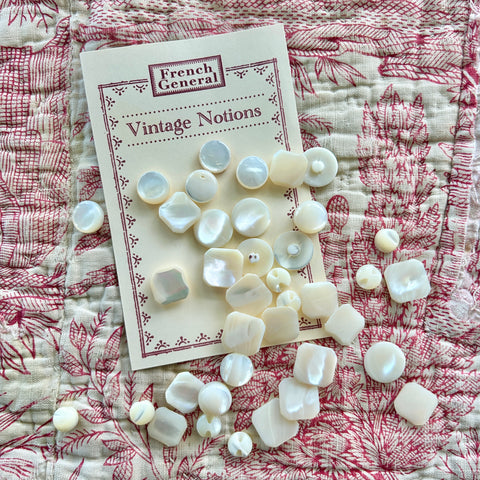 Vintage Mother of Pearl Buttons - Mixed