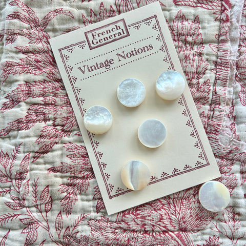 Vintage Mother of Pearl Buttons - 22mm