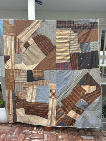 Antique Workwear Crazy Quilt