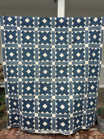 Early Indigo and White Quilt