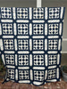 Antique Nine Patch Indigo Quilt Top