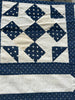 Antique Nine Patch Indigo Quilt Top