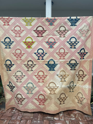 Antique Basket Quilt - Signed