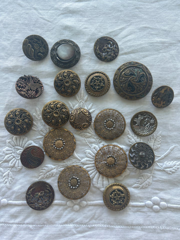 Antique Brass Button Mix