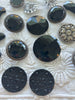 Antique Jet and Black Glass Button Mix