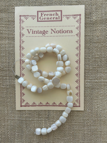 Vintage Mother of Pearl Beads - Creamy