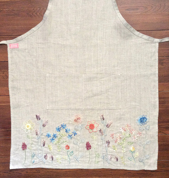 Floral Embroidered Linen Apron – FRENCH GENERAL