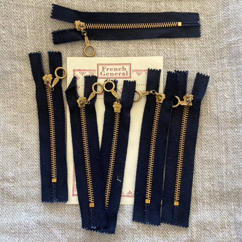 Vintage Zippers - Navy