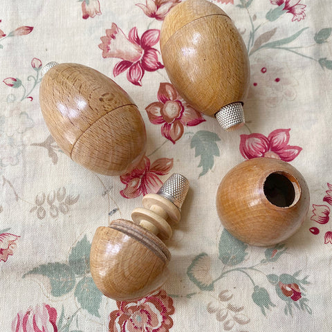 Wooden Egg Darner and Needle Holder